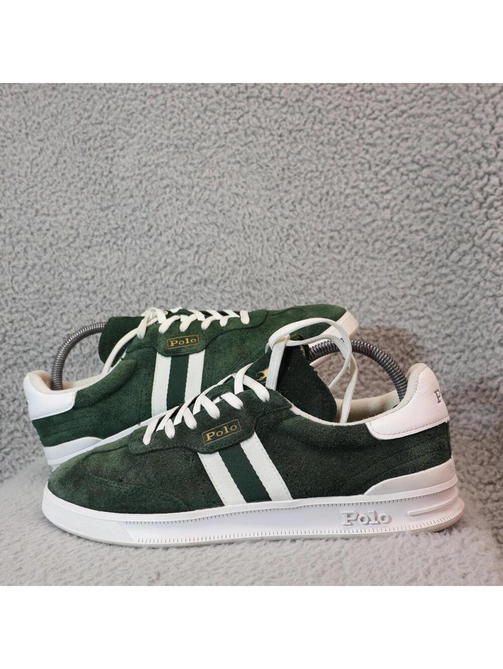 Polo Ralph Lauren Men 7.5 Green Suede Leather -HTR Aera-
